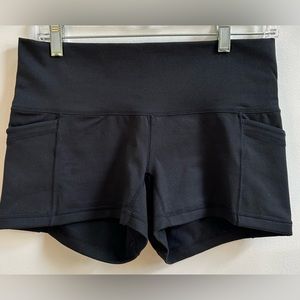 Popflex Active Shorts Nightfall Black Size 8 with pockets